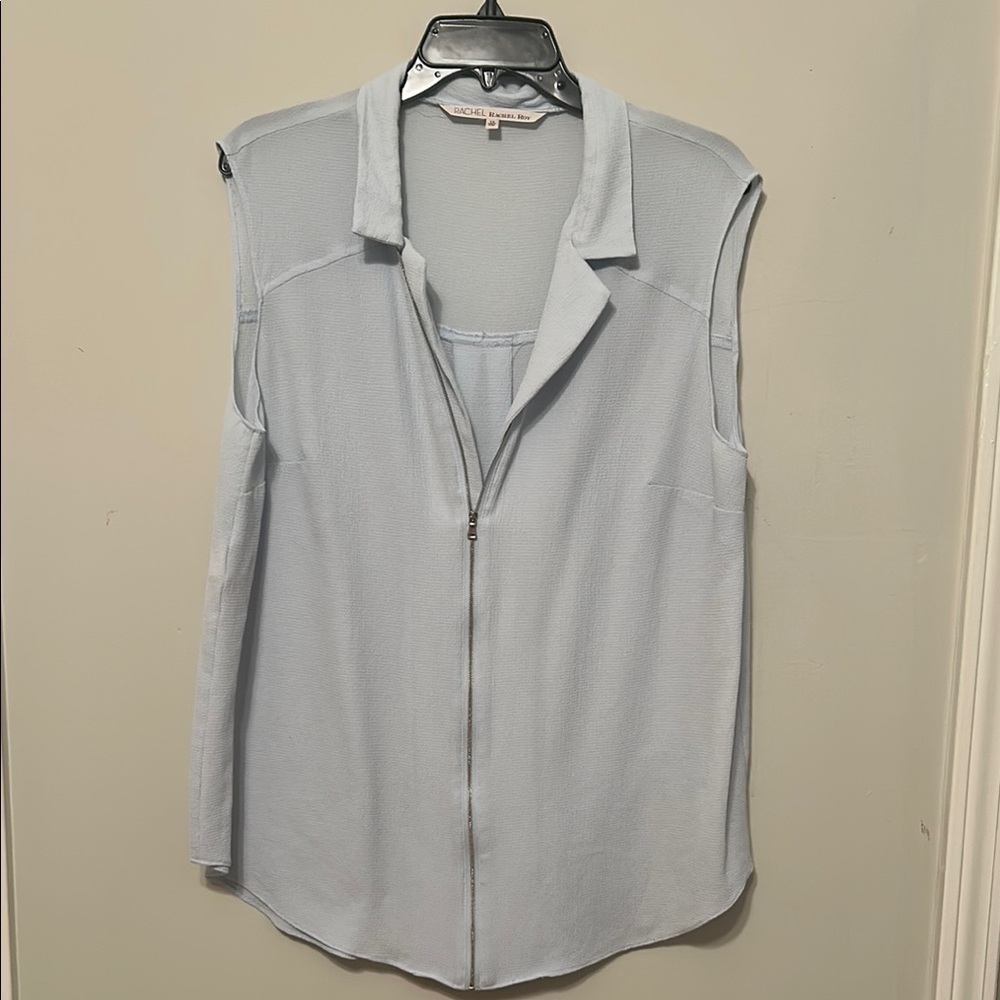 RACHEL Rachel Roy Blue Boxy Sleeveless Blouse